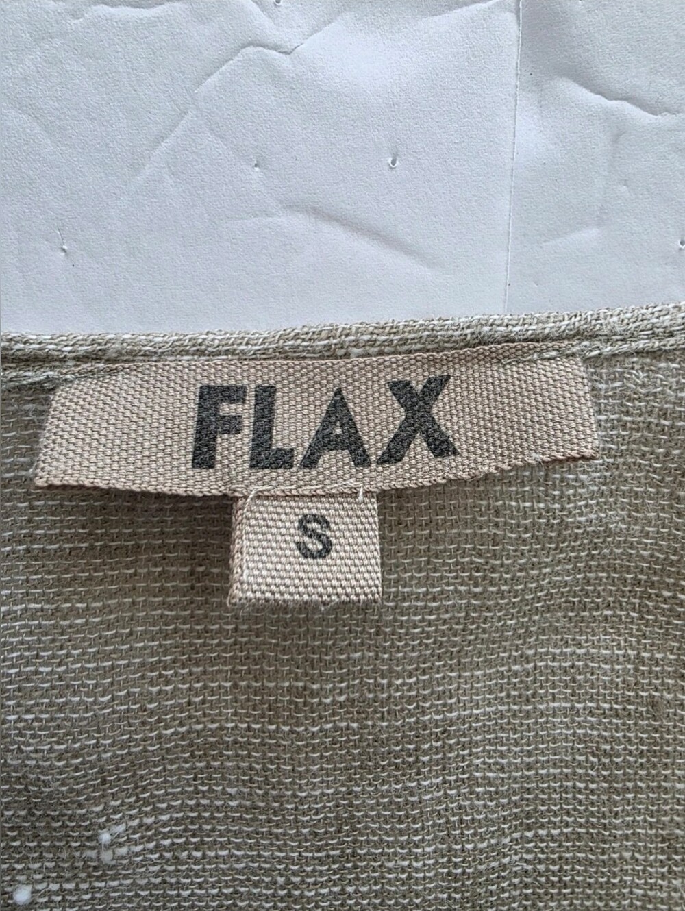 Flax by Jeanne Engelhart Aria Tee In Beige Lightweight Sheer Linen Gauze Sz M - Picture 4 of 12